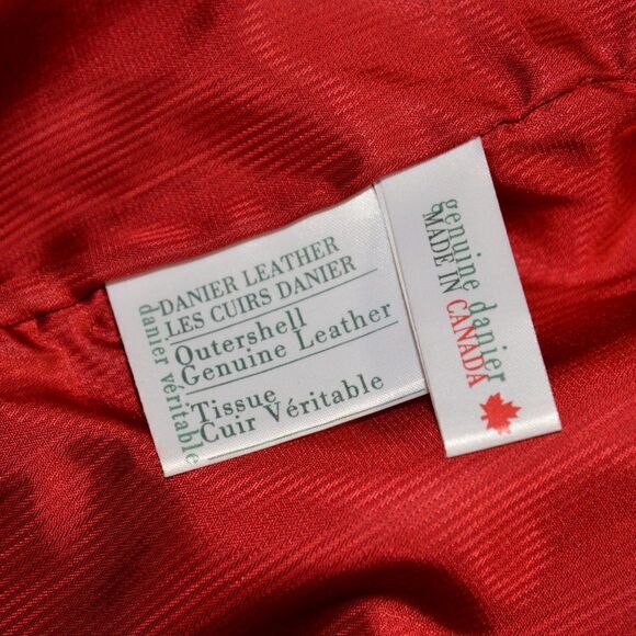 Vintage 90's Cherry Red Suede Leather Jacket Blazer Sz XS - Picture 8 of 8